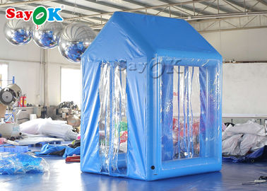 2x2x3M μπλε PVC διογκώσιμο ιατρικό κανάλι πορτών απολύμανσης διάσπασης σε άτομα σκηνών ανθρώπινο