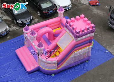 Αδιάβροχη πριγκήπισσα ρόδινο διογκώσιμο Boucing Castle 5x5.5x4.2m παιδιών