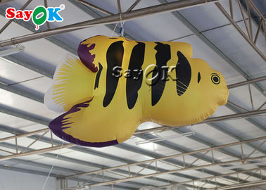 Κίτρινα τροπικά ψάρια 2m λούνα παρκ διογκώσιμη διακόσμηση φωτισμού