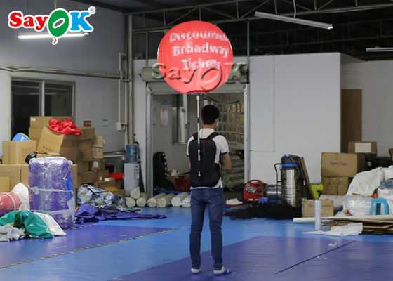 σφαίρα διαφήμισης περπατήματος των διογκώσιμων σακιδίων πλάτης 0.8m οδηγήσεων μπαλονιών για τη διαφήμιση
