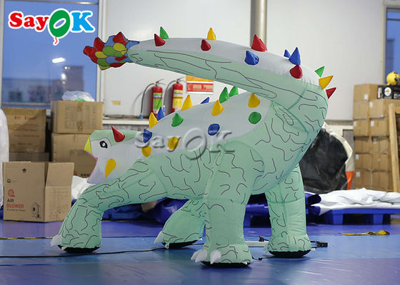 Πνευματώδης Χριστουγεννιάτικος δεινόσαυρος 1.8x1.2mH Πνευματώδης Ανκυλοσαύρος Καρτούν μοντέλο για διαφήμιση