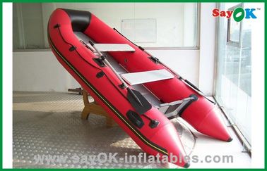 Κόκκινο διογκώσιμο αλιευτικό σκάφος μουσαμάδων PVC βαρκών PVC διογκώσιμο