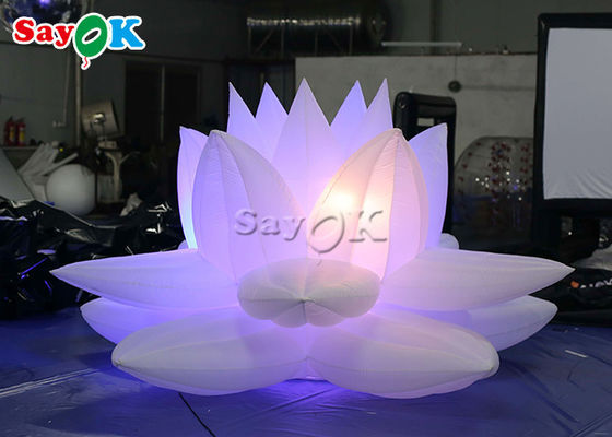 Διακόσμηση 3m κόμματος διογκώσιμο πρότυπο λουλουδιών Lotus με οδηγημένος