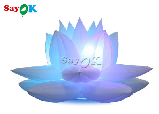 Διακόσμηση 3m κόμματος διογκώσιμο πρότυπο λουλουδιών Lotus με οδηγημένος
