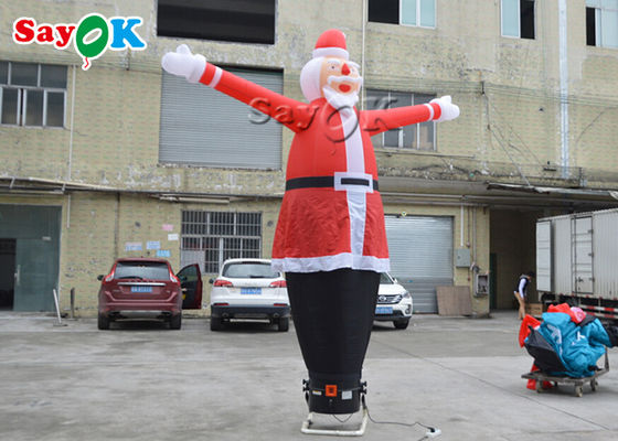 Διογκώσιμο Wacky κυματίζοντας μπιχλιμπίδι ατόμων σωλήνων που διαφημίζει 10m το διογκώσιμο χορευτή αέρα Χριστουγέννων