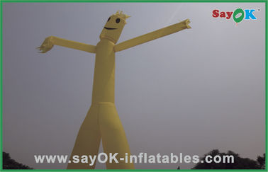 Διογκώσιμο άτομο αέρα που διαφημίζει χορευτή του /Air ουρανού ποδιών 5m τον κίτρινο διογκώσιμο διπλό για την πώληση