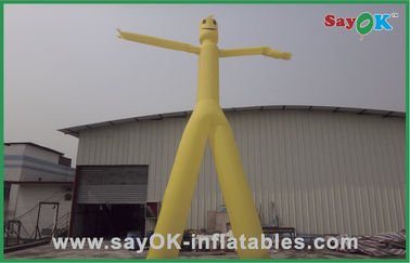 Διογκώσιμο άτομο αέρα που διαφημίζει χορευτή του /Air ουρανού ποδιών 5m τον κίτρινο διογκώσιμο διπλό για την πώληση