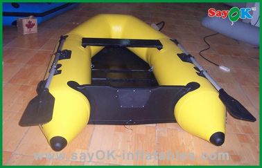 Συγκολλημένη με θερμότητα κίτρινη ελαφριά διογκώσιμη βάρκα βαρκών PVC διογκώσιμη