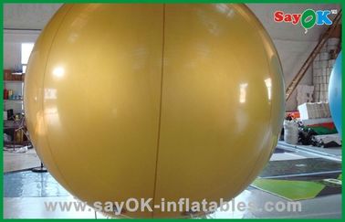 Το χρυσό διογκώσιμο μπαλόνι ηλίου χρώματος για υπαίθριο παρουσιάζει στο γεγονός 6m ύψος