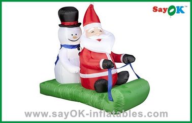 Χριστούγεννα Santa ή διογκώσιμες διακοσμήσεις διακοπών χιονανθρώπων με το έλκηθρο