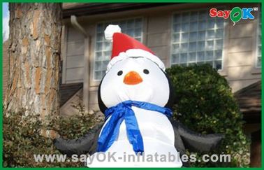 Χαριτωμένες Χριστουγέννων Santa διακοσμήσεις διακοπών χιονανθρώπων διογκώσιμες με το καπέλο Santa