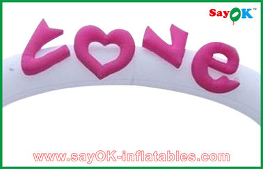 Διογκώσιμη γαμήλια αψίδα υφασμάτων της Οξφόρδης αψίδων μπαλονιών πόλεων κόμματος/διογκώσιμη αψίδα μορφής καρδιών για την προώθηση