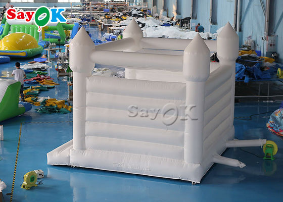 Ενήλικος καθαρός λευκός οίκος γαμήλιας αναπήδησης PVC διογκώσιμος με τον ανεμιστήρα αέρα