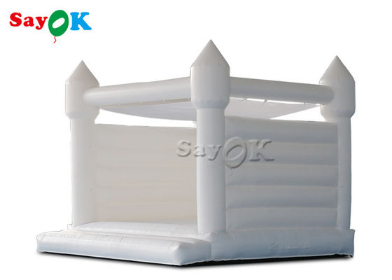 Ενήλικος οίκος γαμήλιας αναπήδησης PVC παιδιών καθαρός λευκός με τον ανεμιστήρα αέρα