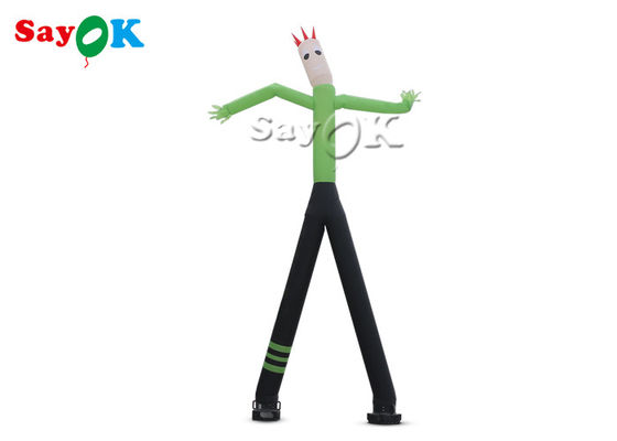 Χορεύοντας διογκώσιμο άτομο 8m 24ft πράσινο μίνι χέρι που τινάζει το διογκώσιμο άτομο χορευτών αέρα με δύο πόδια