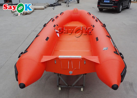 διογκώσιμες βάρκες PVC 12.8ft 390cm κόκκινες με την εξωτερική μηχανή