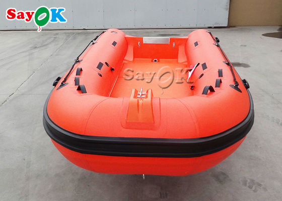 διογκώσιμες βάρκες PVC 12.8ft 390cm κόκκινες με την εξωτερική μηχανή