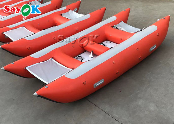430cm κόκκινη βάρκα υψηλής ταχύτητας αγώνα καταμαράν 6 ατόμων