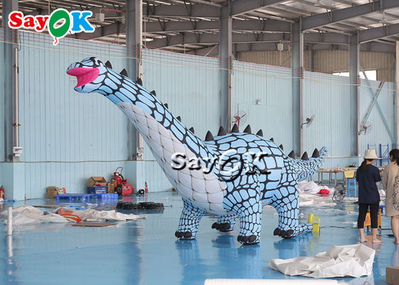 δεινόσαυρος Χριστουγέννων 3m 10ft μπλε διογκώσιμος για την εσωτερική υπαίθρια διακόσμηση