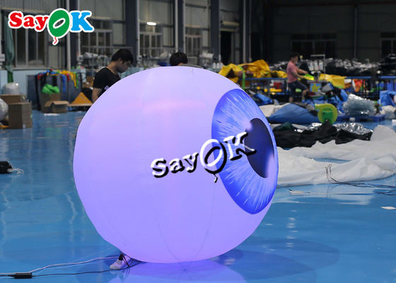Ναυπηγείο 1.5m αποκριών διογκώσιμο μπαλόνι ματιών φωτισμού οδηγημένο διακόσμηση
