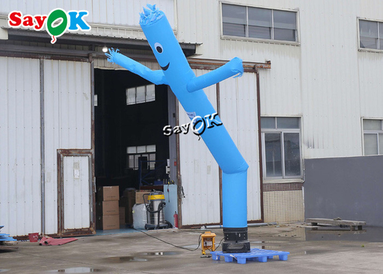Διογκώσιμο Wacky κυματίζοντας άτομο 5m σωλήνων μπλε ενιαίο άτομο κυμάτων χορευτών αέρα ποδιών διογκώσιμο με τον ανεμιστήρα