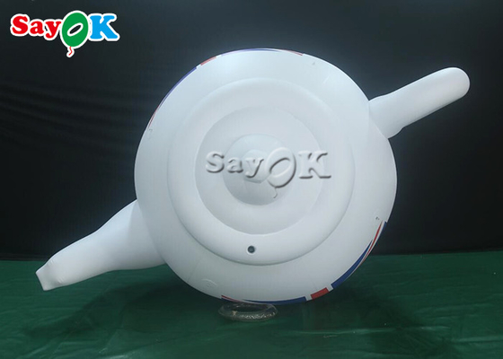 αέρας διαφήμισης 2m ο 6.6ft άσπρος σφράγισε το διογκώσιμο Teapot πρότυπο με την εκτύπωση