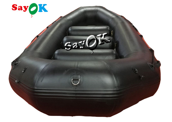 SGS διογκώσιμες βάρκες 4.85m PVC μαύρη μικρή βάρκα αθλητικού λαστιχένια Rafting νερού