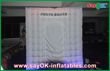 Διογκώσιμη άσπρη σκηνή φωτισμού θαλάμων φωτογραφιών Photobooth των διογκώσιμων φωτογραφιών θαλάμων οδηγήσεων μίσθωσης με το χρώμα 210 Δ Οξφόρδη