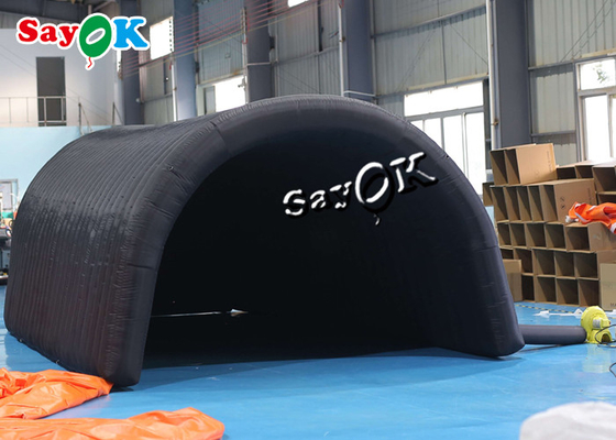 Πηγαίνετε εξωτερικά φουσκωτή σκηνή ROHS 7.3m 24ft Μαύρη φουσκωτή σκηνή με πόρτα