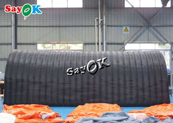 Πηγαίνετε εξωτερικά φουσκωτή σκηνή ROHS 7.3m 24ft Μαύρη φουσκωτή σκηνή με πόρτα