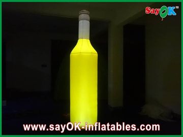 Κίτρινο διογκώσιμο μπουκάλι κρασιού πολυεστέρα/εμπορικός βαθμός inflatables