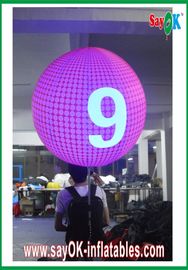 Προσαρμοσμένη διάμετρος 0.8m διογκώσιμο Backpack ροζ μπαλονιών για τη διαφήμιση