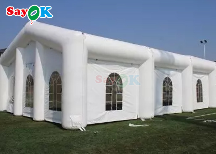 Πνευματώδης εξωτερική σκηνή LED χρώμα εξωτερική φουσκωτή σκηνή κύβος φουσκωτή γαμήλια σκηνή