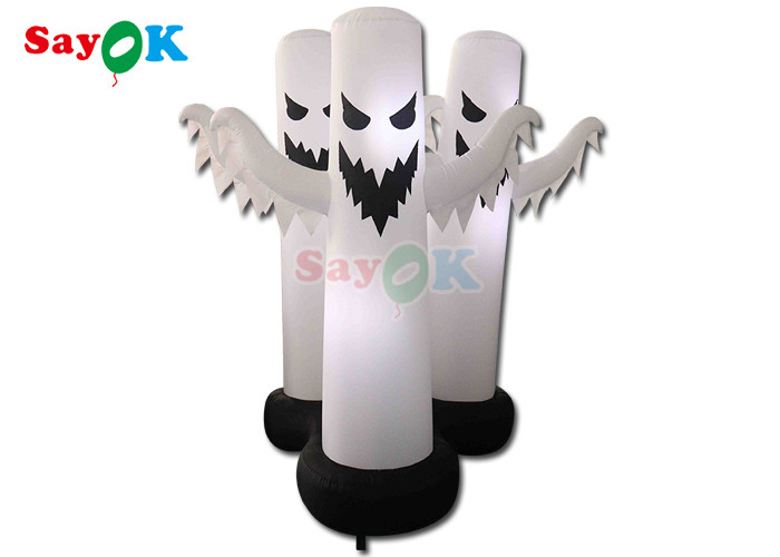 4.9Ft φουσκωτές διακοσμήσεις Halloween 3 φαντάσματα μοντέλο διακόσμηση Halloween με φως LED