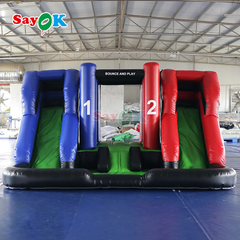 Εμπορικά φουσκωτά Combo Slide Διπλό φουσκωτό Bounce House Γίγαντα φουσκωτό διαδρόμιο για εξωτερικούς χώρους