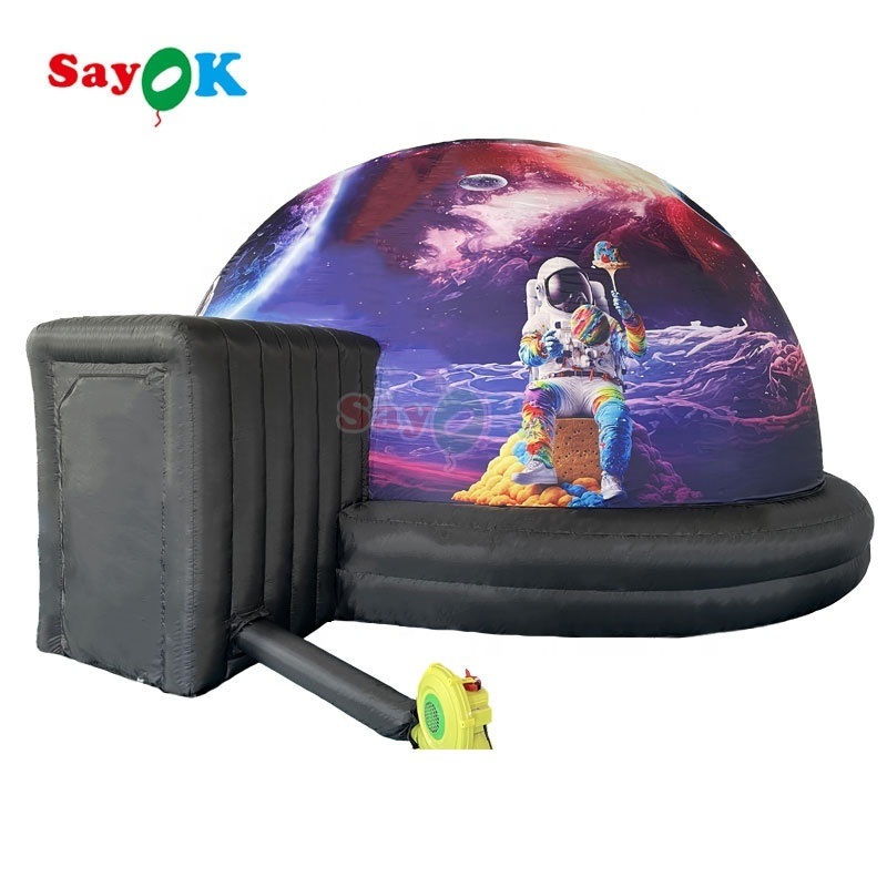 100% Blackout Inflatable Planetarium Dome with AC 110-240V Power and Greater than 12ft Dimensions