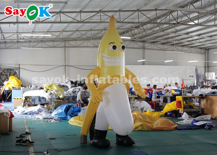 Πνευματικά μπαλόνια 3m Πνευματική μασκότ μπανάνας για εξωτερική διαφήμιση CE SGS ROHS