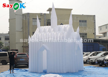 Άσπρο ύφασμα διογκώσιμο Bouncy Castle 210D Οξφόρδη για προσαρμοσμένο το παιδιά μέγεθος
