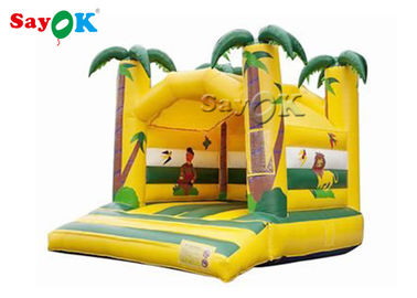 Ζωικό θέμα κίτρινο διογκώσιμο Bouncy Castle ζουγκλών με την ψηφιακή εκτύπωση