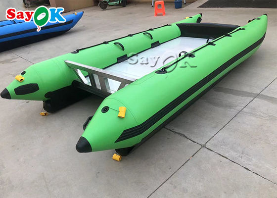 410cm 6 διογκώσιμες βάρκες αθλητικού PVC επιβατών πράσινες