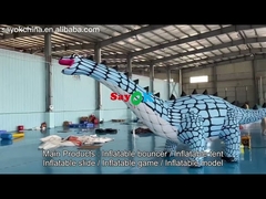 Giant Attractive Green Inflatable Dinosaur Model For Advertising In Party Events