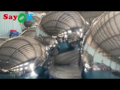 Χρωματιστή φουσκωτή αντανακλαστική μπάλα PVC Χριστουγεννιάτικη διακόσμηση φουσκωτή σφαίρα καθρέφτη μπαλόνι