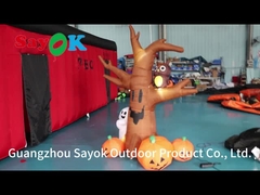 Πυροβόλητη κολοκύθα για την αυλή του Χάλογουιν Εξωτερικά φαντάσματα Δέντρο Διακόσμηση του Χάλογουιν