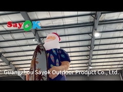 Χαβανέζικο χριστουγεννιάτικο διακοσμητικό μοντέλο Χριστουγεννιάτικος φουσκωτός Άγιος Βασίλης στην παραλία