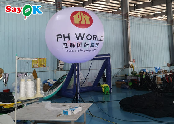 Φουσκωτό μπαλόνι δαπέδου με βραχίονα LED Διαδραστική διακόσμηση Φωτεινή εκδήλωση Φωτεινής μπάλας διαφήμιση