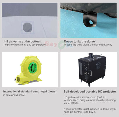 Sayok 6m ψηφιακή εκτύπωση κινητό πλανητάριο θόλο φορητό φουσκωτό Αστρονομική σκηνή για τα σχολεία