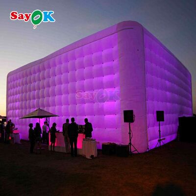 Sayok 20x10m φορητό αδιάβροχο ύφασμα Oxford LED φωτισμένη φουσκωτή τέντα κύβους για πάρτι εκδήλωση Club ενοικίαση