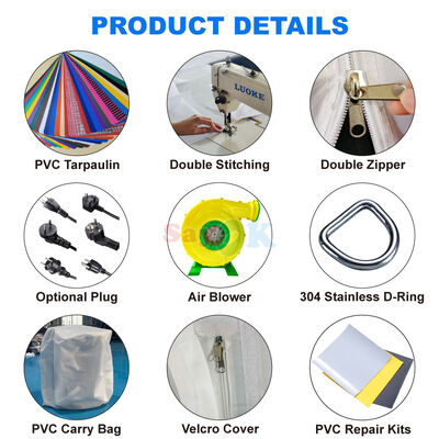 Sayok ODM OEM Ανθεκτική στη φλόγα PVC Καπάκι Μεγάλο Πανεπιστήμιο Πνευματώδης σκηνή για εκδηλώσεις 100 200 άτομα