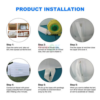 Sayok Προσαρμοσμένη σύγχρονη μεγάλη εξωτερικές εκδηλώσεις γαμήλια πάρτι σκηνές μεγάλη φουσκωτή σκηνή LED για 100 άτομα