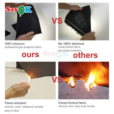 SAYOK 100% Blackout Fire-Retardant Inflatable Planetarium Dome με δωρεάν 3D σχεδιασμό για σχολεία και εκδηλώσεις